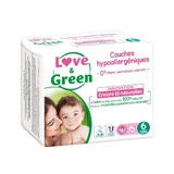Love&Green Pañales hipoalergénicos Talla 6 XL + más de 15 kg x34