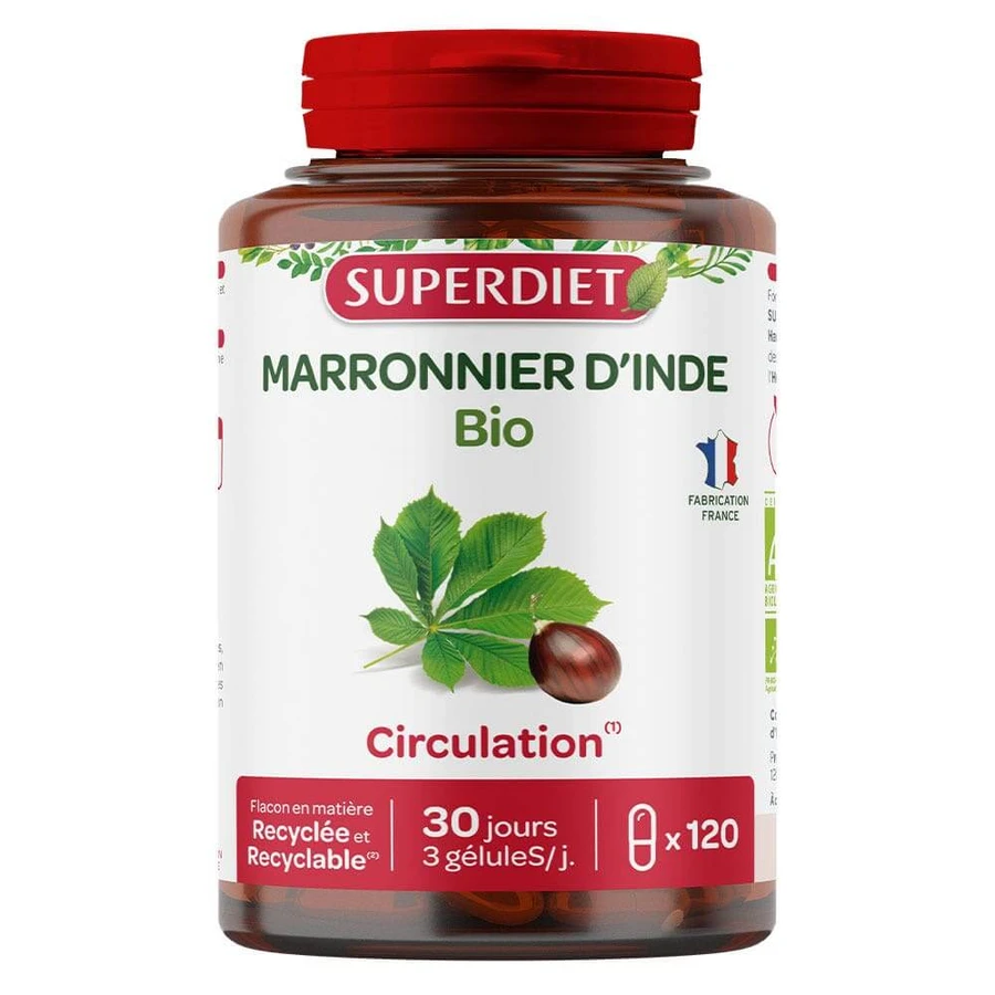 Superdiet Organic Horse Chestnut 120 capsules