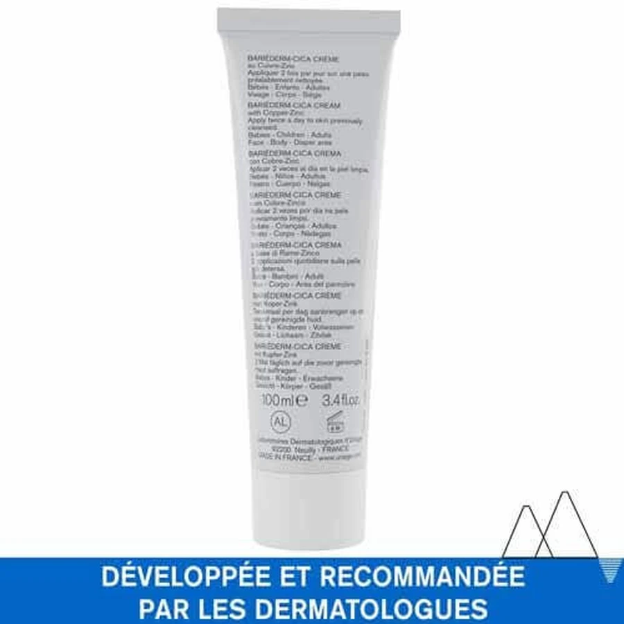 Uriage Bariéderm-Cica Repair Cream Met Cu-zn Bariederm Geïrriteerde Huid Peaux Fragilisees 100ml