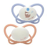 Luc Et Lea Physiological silicone pacifiers without rings Night 6 to 18 months x2
