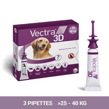 Ceva Vectra Spot-on Oplossing voor Honden >25-40kg 3 pipetten