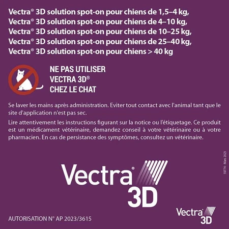 Ceva Vectra Spot-on Oplossing voor Honden >25-40kg 3 pipetten