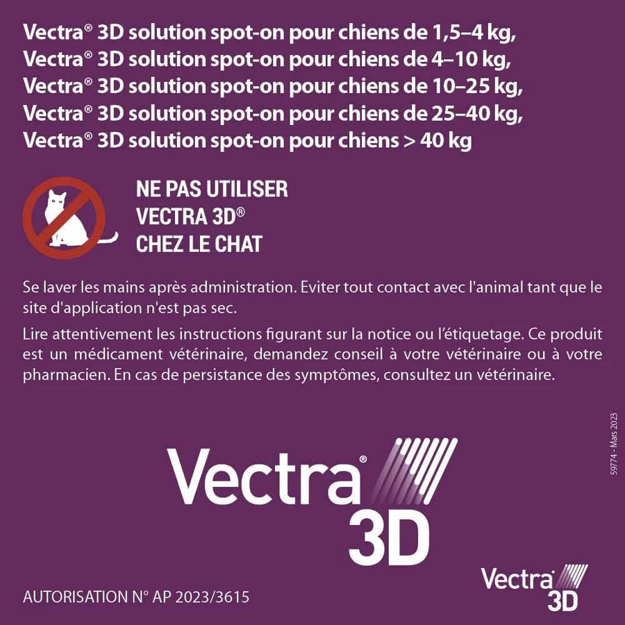 Ceva Vectra Spot-on Oplossing voor Honden >25-40kg 3 pipetten