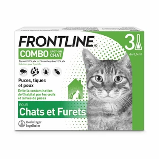 Frontline Combo Spot-on Katze und Frettchen 3 0,5 ml Pipetten