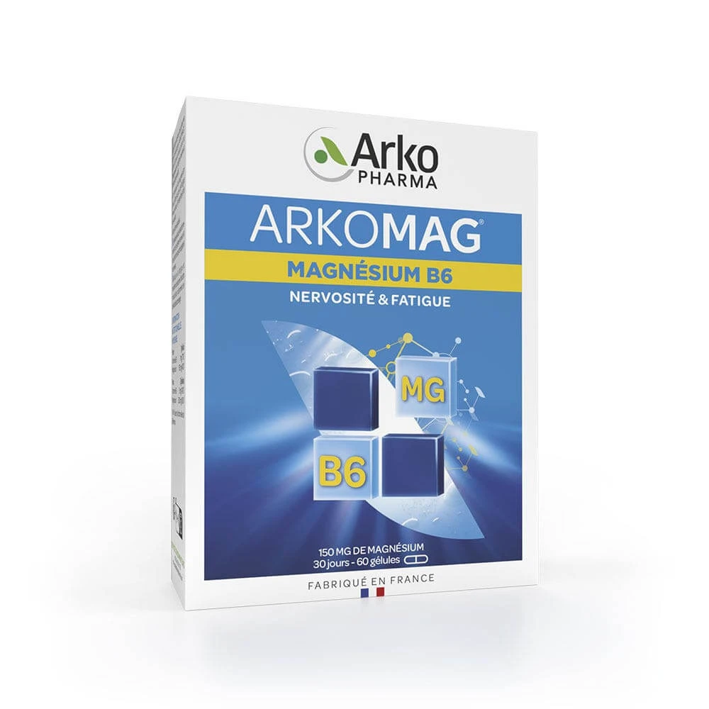 Arkopharma Arkomag Magnesium B6 Nervositeit en vermoeidheid 60 capsules