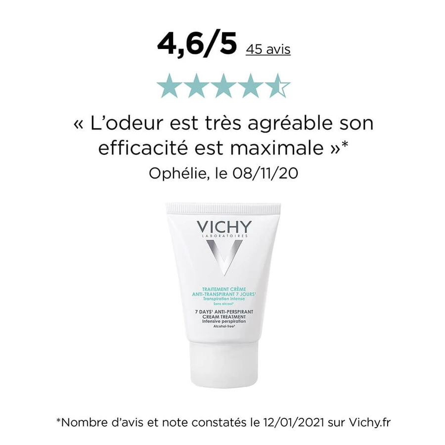 Vichy Desodorante Tratamiento Crema Antitranspirante 7 días 30ml