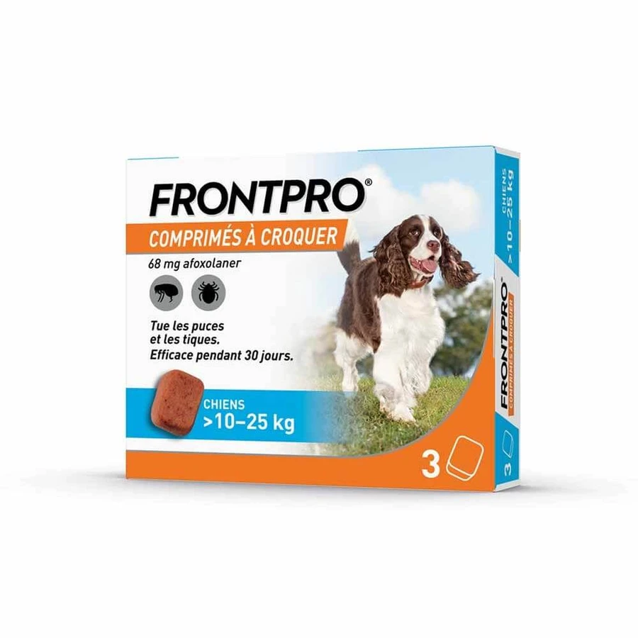 Frontline Frontpro Antiparasitic dla dużych psów 10-25kg przeciw pchłom i kleszczom x3 tabletki: ceny i cechy