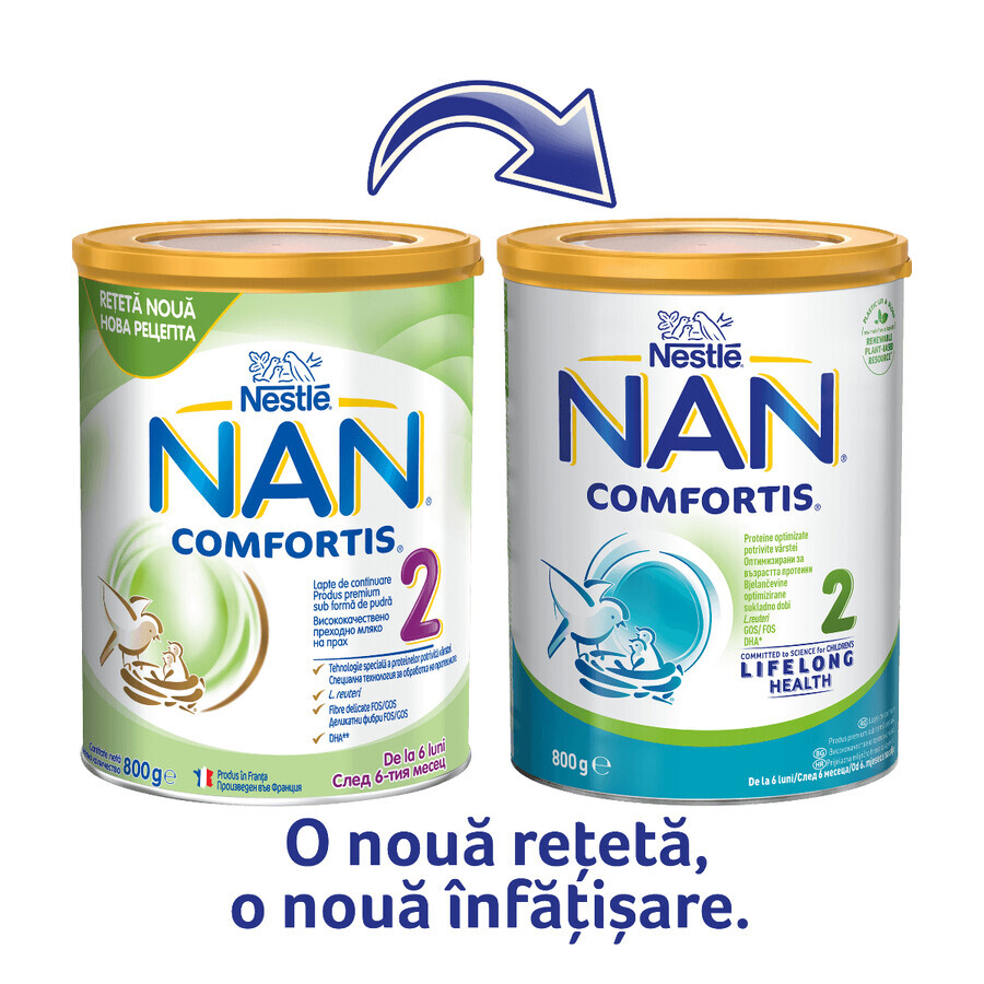 opvolgmelk Nan 2 Comfortis, +6 maanden, 800 g, Nestlé