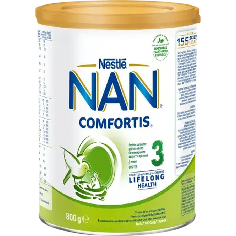 Nan 3 Comfortis leche de continuación, 1-2 años, 800 g, Nestlé