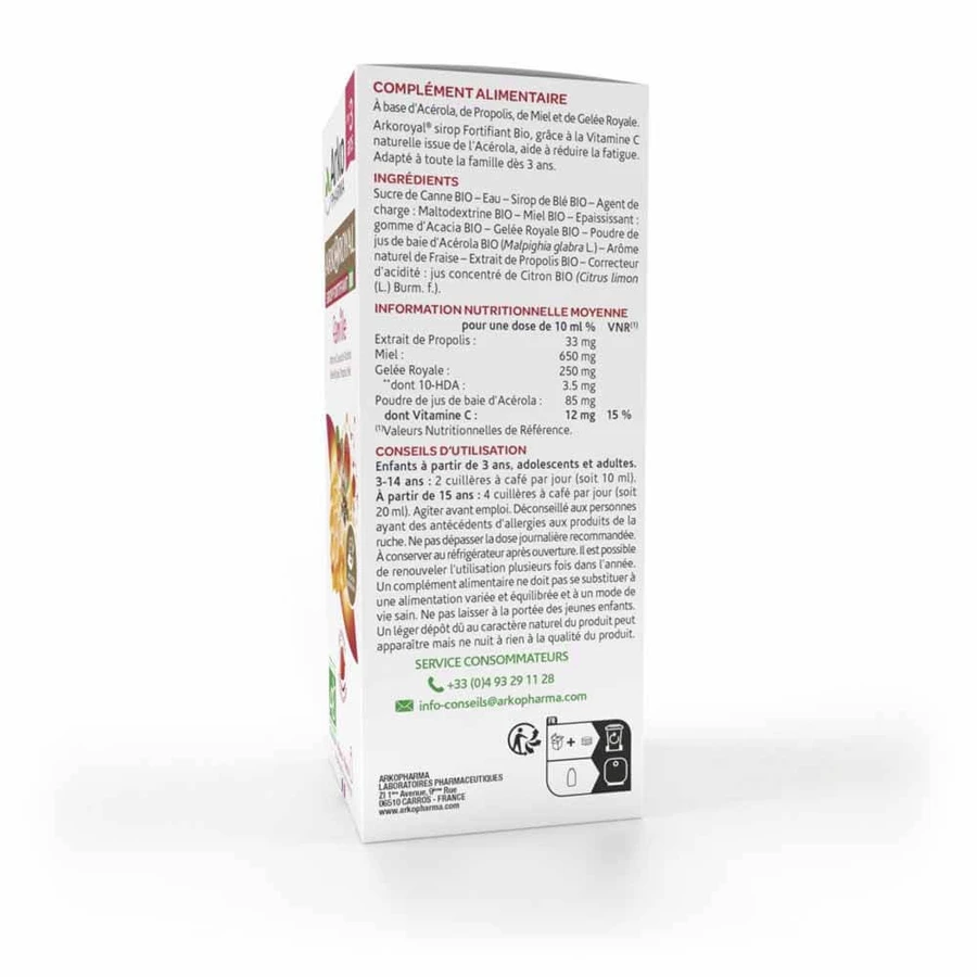 Arkopharma Arkoroyal Sirop Junior Fortificante Bio 140ml