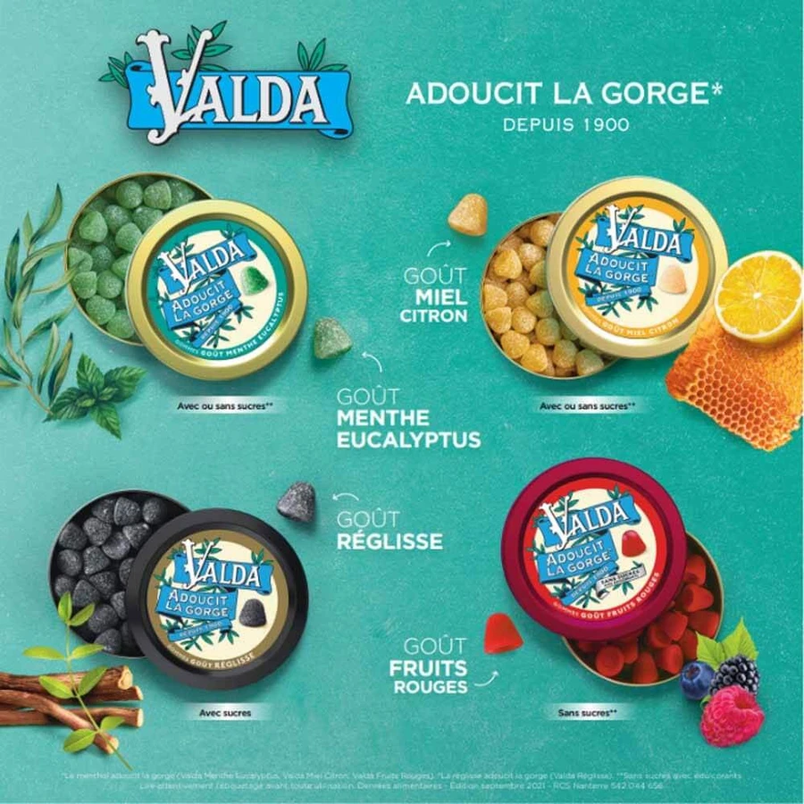Valda Minze und Eukalyptus-Kaugummi 140g