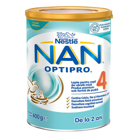 Nan 4 Optipro Premium leche maternizada, +2 años, 400 g, Nestlé