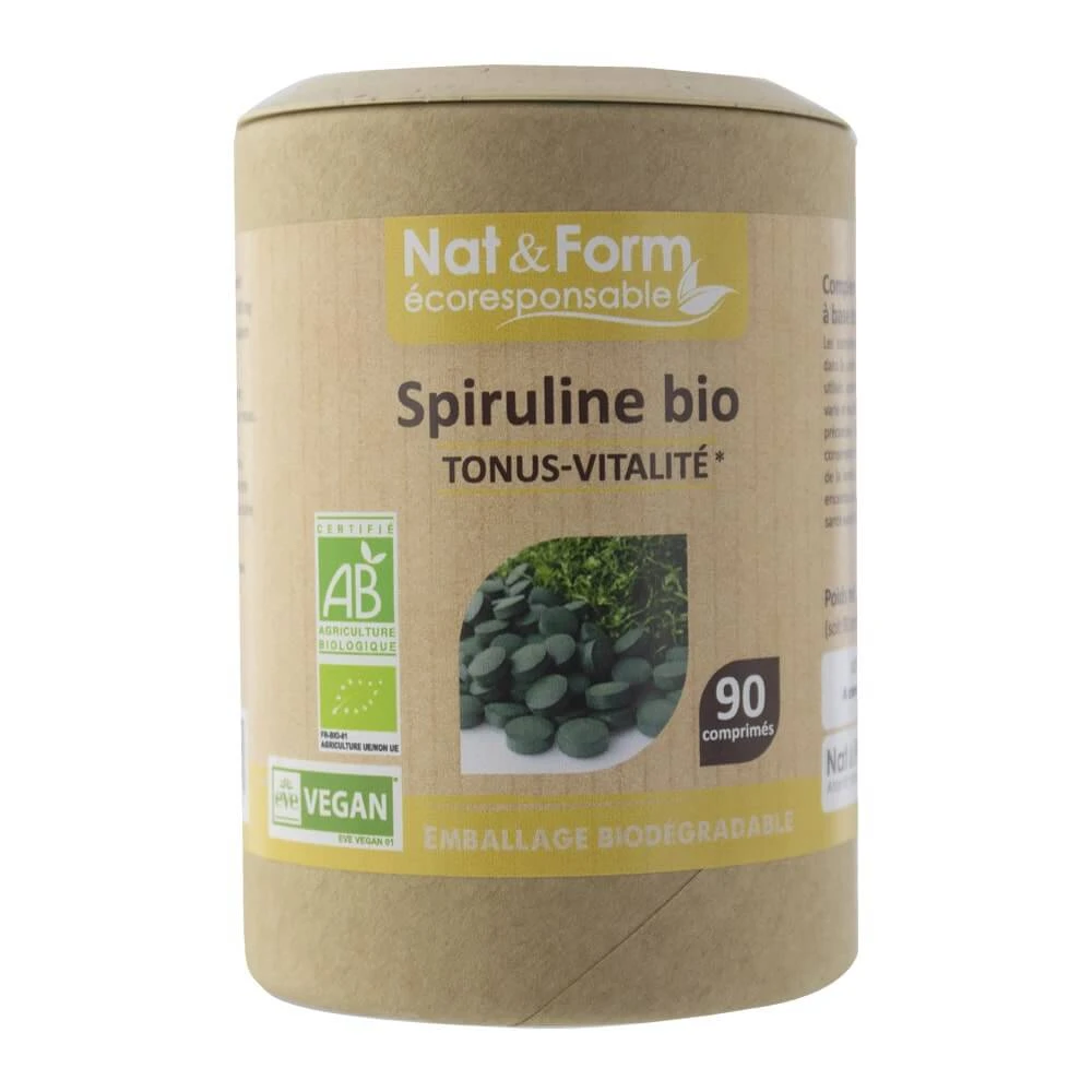 Nat&Form biologische spirulina 90 tabletten