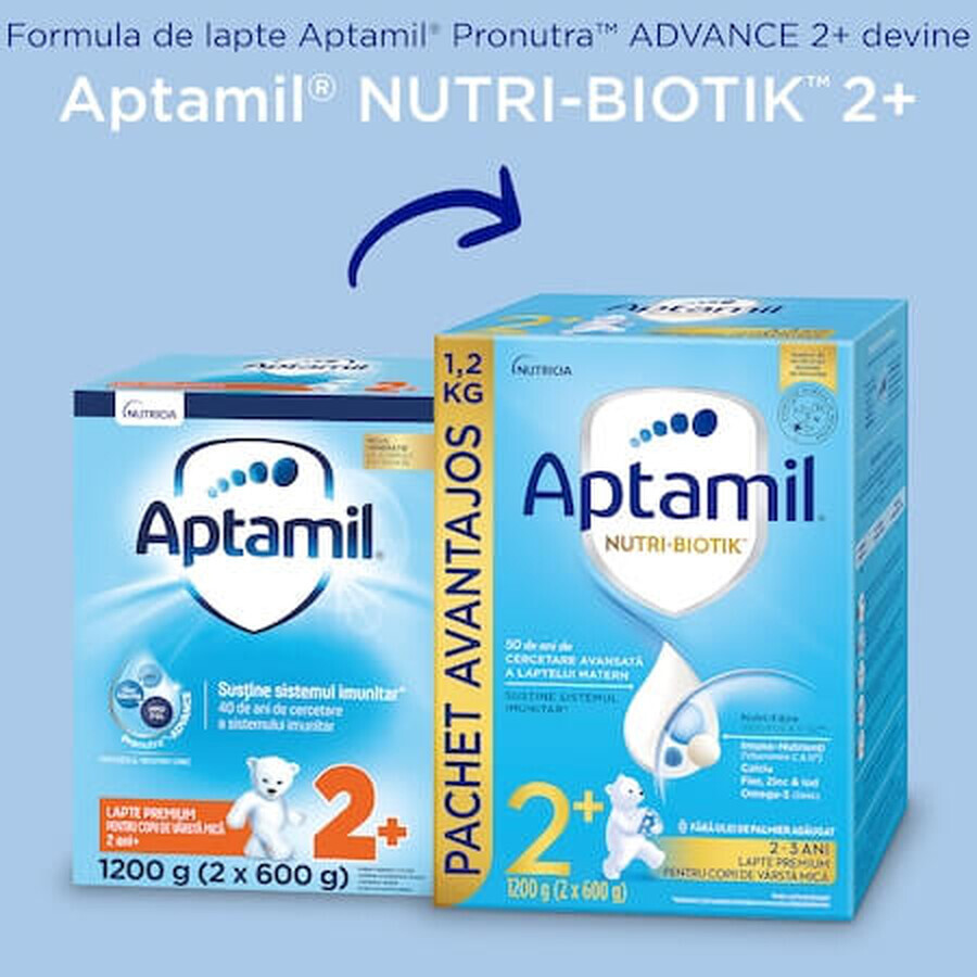 Aptamil Junior 2+ lait en poudre, 1200 g, 24-36 mois, Nutricia