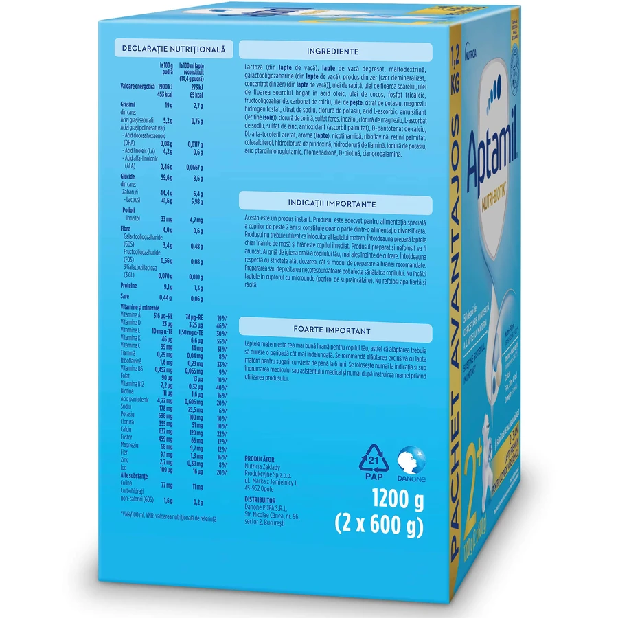 Aptamil Junior 2+ melkpoeder, 1200 g, 24-36 maanden, Nutricia
