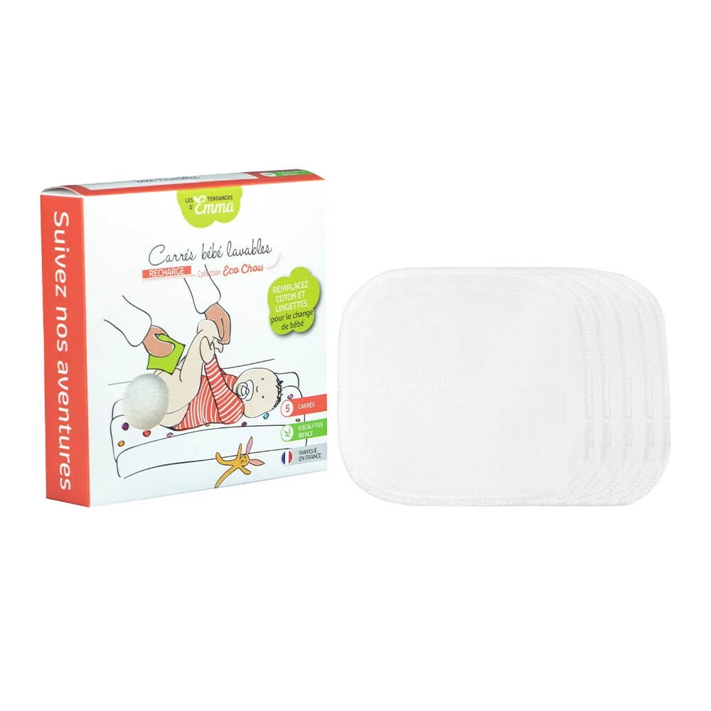 Les Tendances D'Emma Eco Chou Kinder wasbare randen Eucalyptus x5