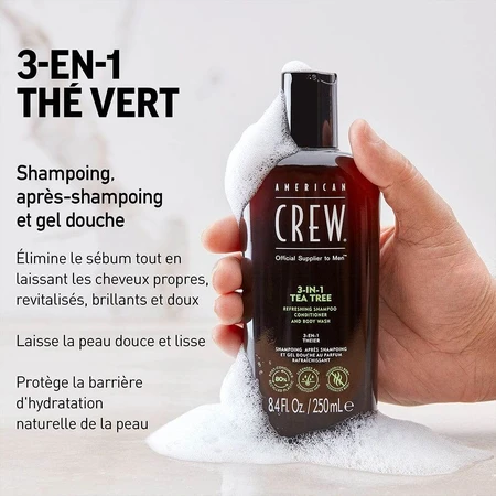 American Crew Shampoo 3 in 1 Tea Tree 450ml
