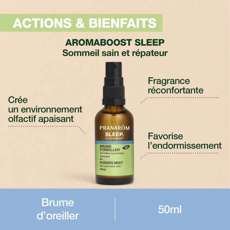 Pranarôm Aromaboost Sleep Brume D'Oreiller Bio 50ml