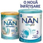 Nan 3 OptiPro Premium lait en poudre, +12 mois, 800 g, Nestlé