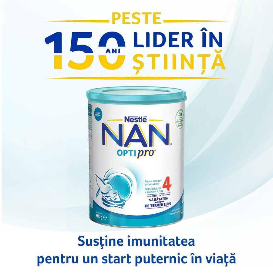 Premium Nan 4 Optipro fórmula láctea, +2 años, 800 g, Nestlé