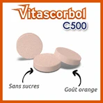 Vitascorbol Vitaminen C 500mg Sinaasappelsmaak 24 kauwtabletten
