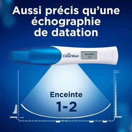 Test digital de sarcină Clearblue cu vârsta estimată a sarcinii 1 test