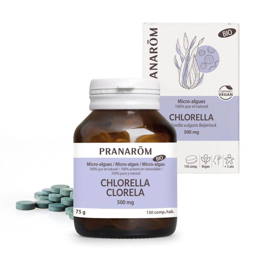 Pranarôm Mikroalgen ORGANIC CHLORELLA 150 Tabletten