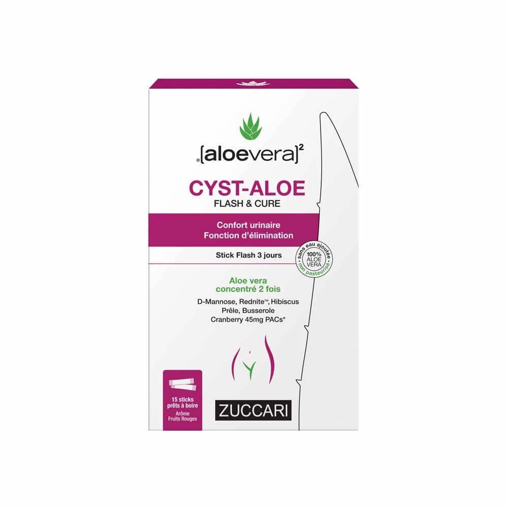 Naturancia [aloevera]2 Aloe Flash Cysts & Cure Urinary Comfort x15 sticks