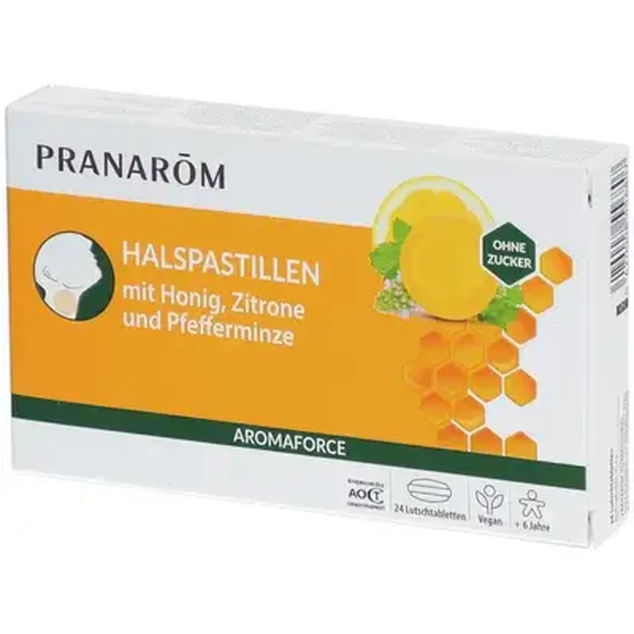 Pranarôm Aromaforce Keelpastilles Citroen Honing x24
