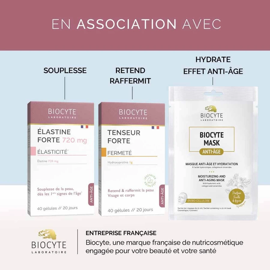 Biocyte Anti-Falten Maxi Hyaluronsäure 20x14g Erdbeere & Banane 240g