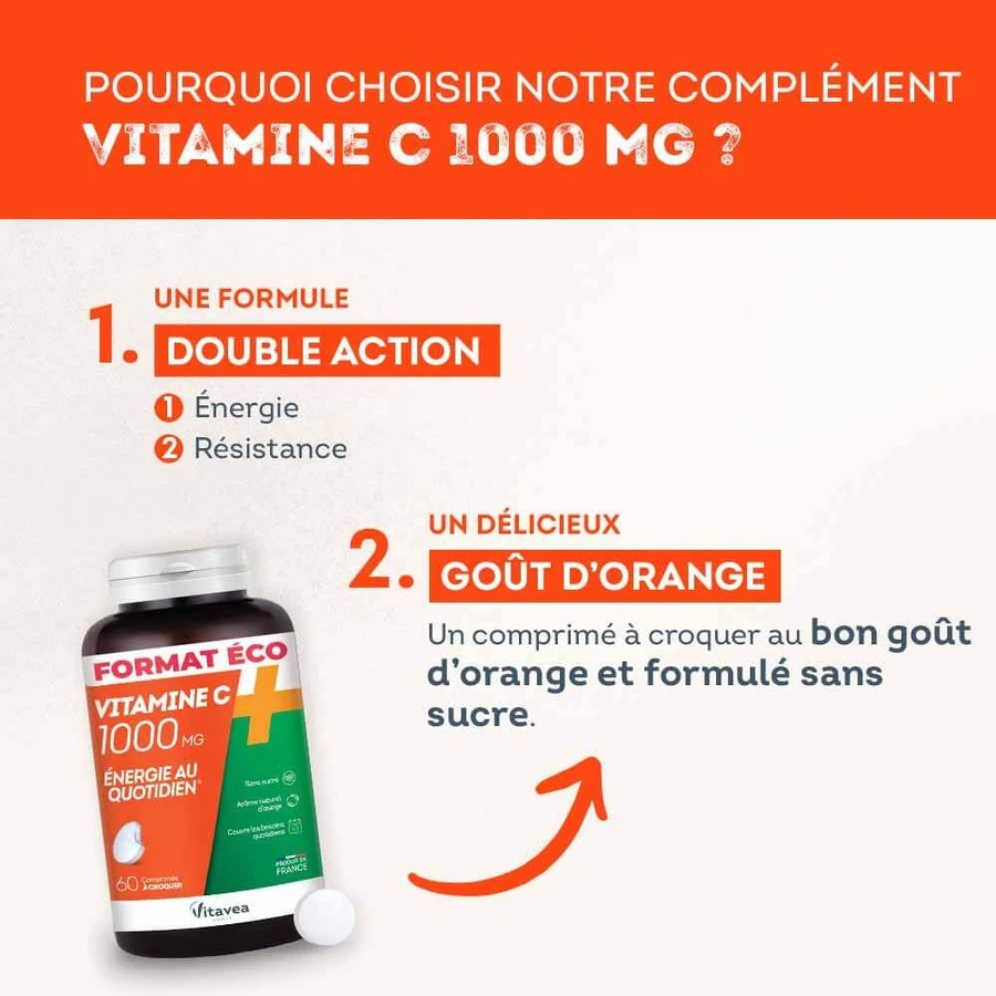 Vitavea Santé Vitamine C 1000 mg Dagelijkse energie 60 tabletten