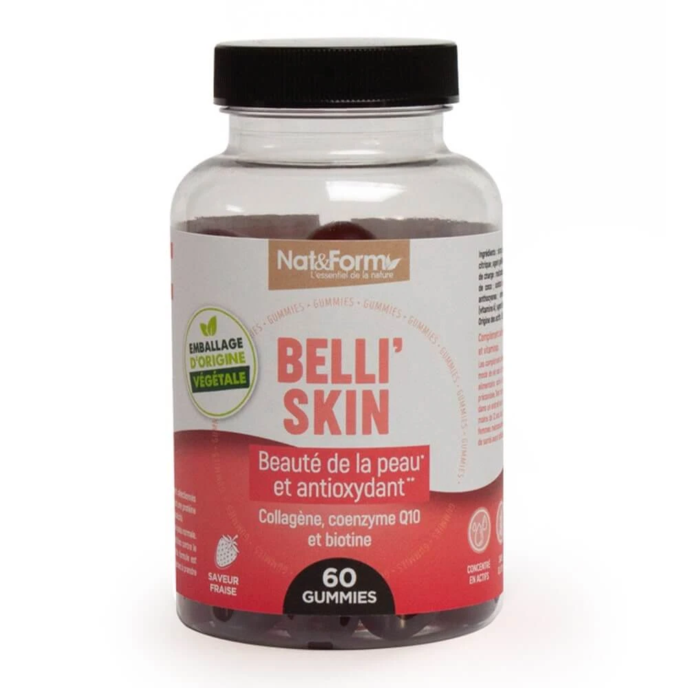 Nat&Form Activ Belliskin Aardbeiensmaak 60 Gummies