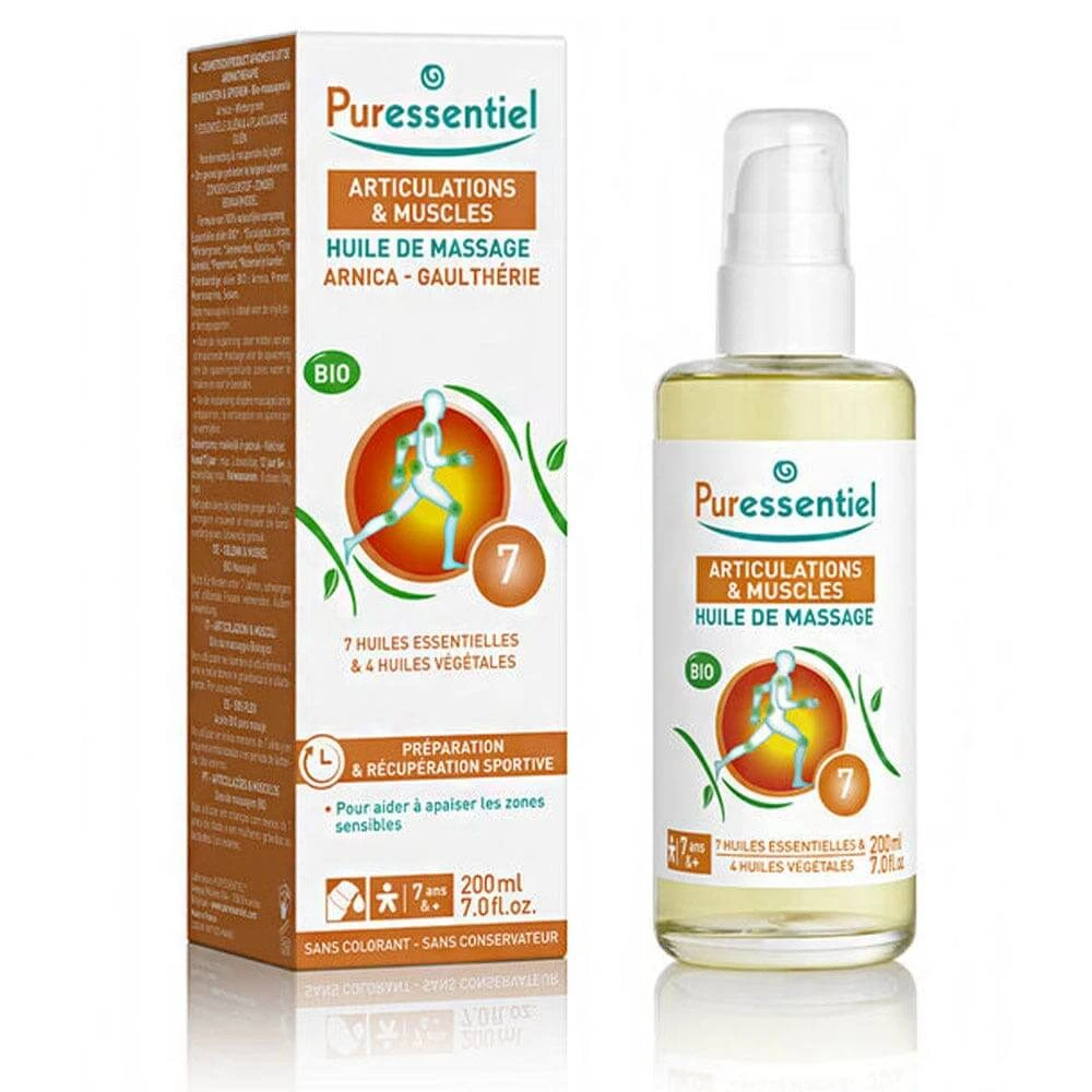 Puressentiel Bio Arnica en Gaultheria Massageolie voor Gewrichten en Spieren 200 ml
