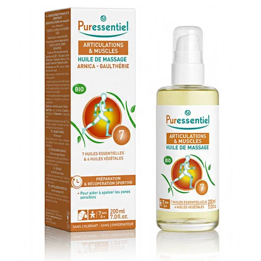 Puressentiel Bio-Arnika- und Gaultheria-Massageöl für Gelenke und Muskeln 200 ml