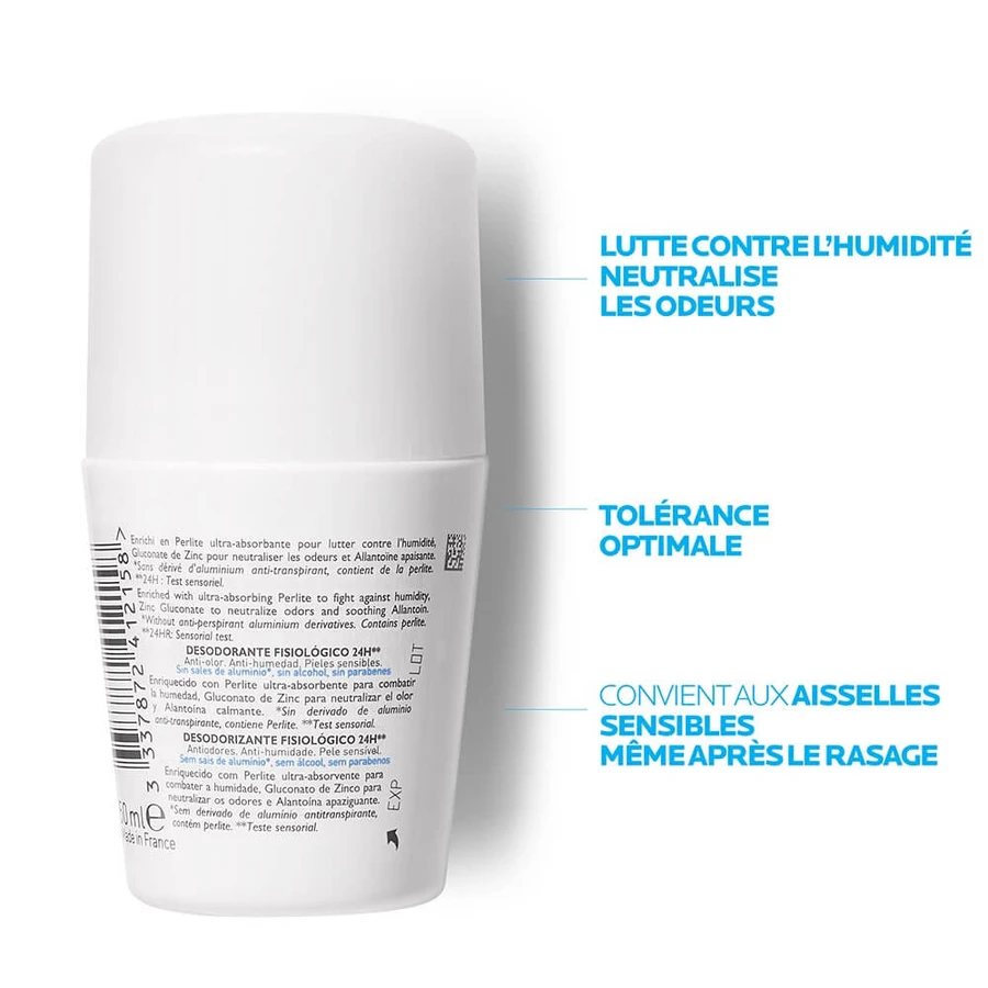 La Roche-Posay Déodorants Physiologiques Roll-on 24h 2x50ml
