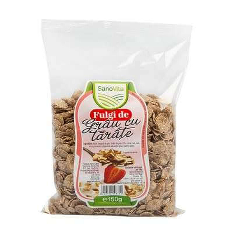 Fiocchi di grano con crusca, 150 g, Sanovita