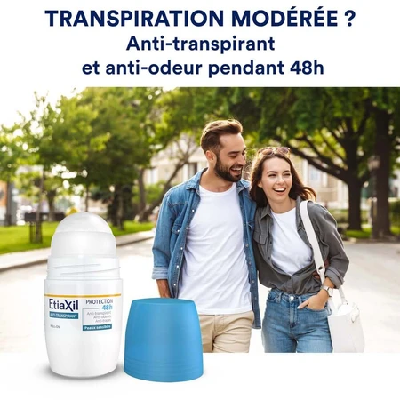 Etiaxil Anti-Transpirant 48H-Roll-on Peaux Sensibles 50ml