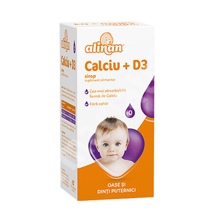 Calcium + Vitamine D3 siroop Alinan, 150 ml, Fiterman Pharma