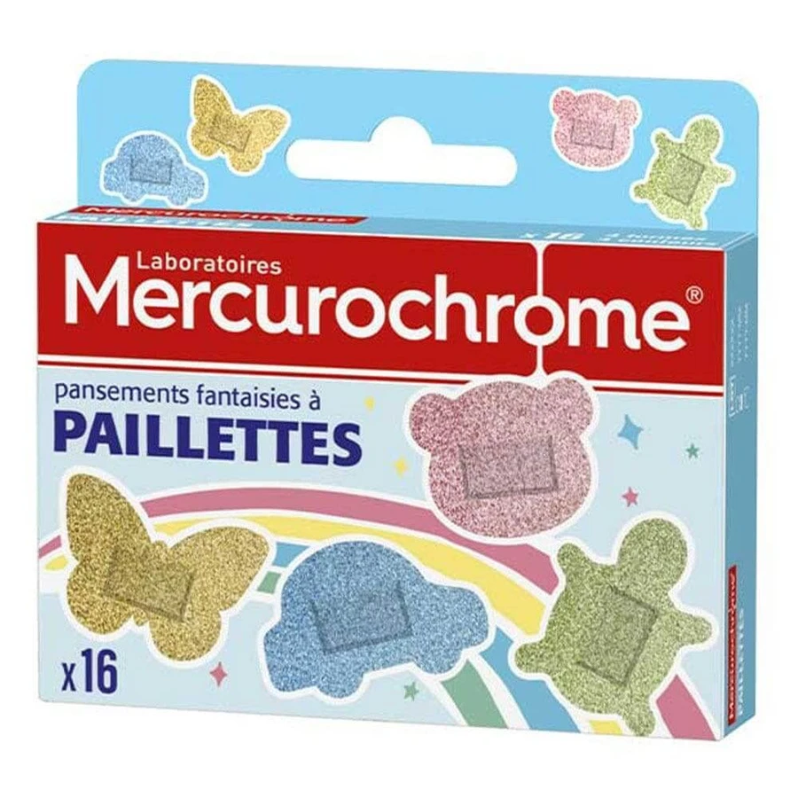 Mercurochrome Medicazioni fantasiose e glitterate x16