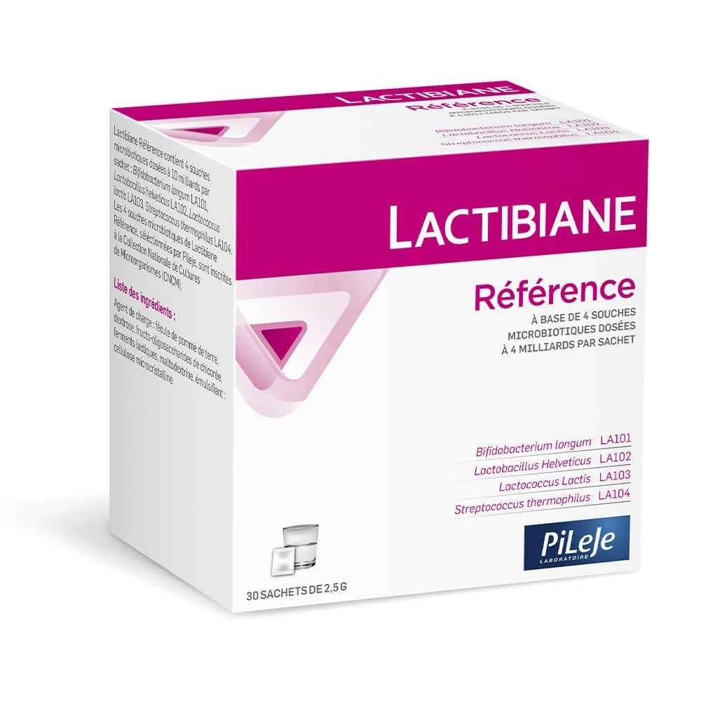 Stapeltje Lactibiane 30 Zakjes Référence Lactibiane Microbiotiques 2,5g