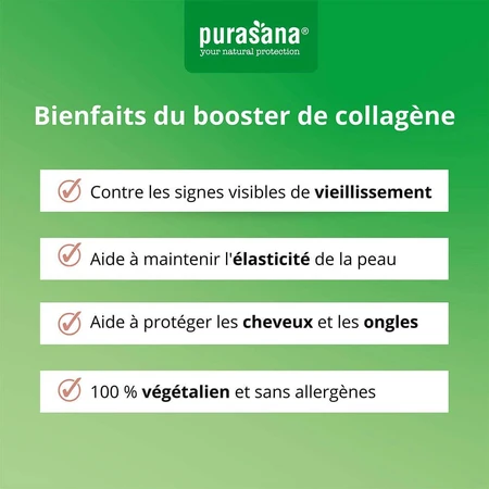 Purasana Collageen Complexe vegan schoonheidspoeder Voel je Mooi Smaak bosbes 240g
