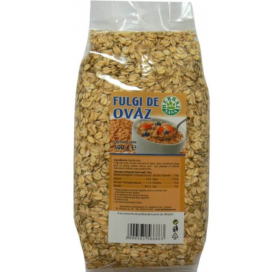 Oat flakes, 500 gr, Herbal Sana