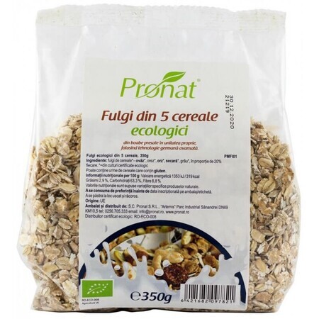 Fiocchi di 5 cereali Eco, 350 gr, Pronat