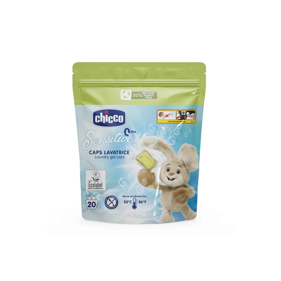 Hypoallergene Waschmittelkapseln, + 0 Monate, Sensitive, 20 Kapseln, Chicco