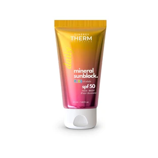 Crème solaire minérale SPF 50 pour enfants et adultes, 50 ml, Synergy Therm