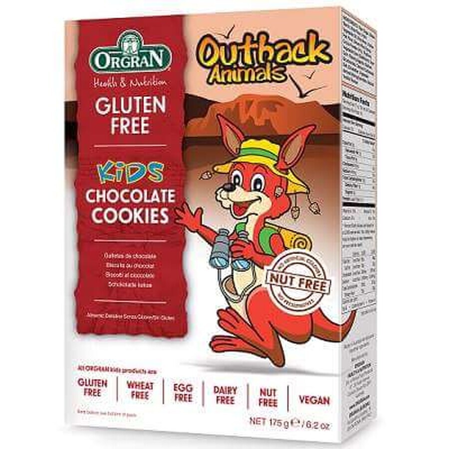 Animalute glutenvrije chocoladekoekjes, 175 g, Orgran