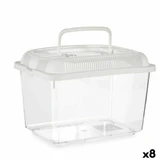 Fish tank With handle Large White Plastic 7 L 20 x 20 x 20 x 30 cm (8 Units)