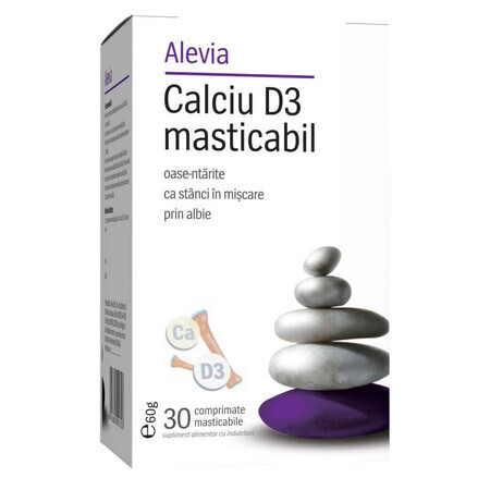 Calcium D3 chewable, 30 tablets, Alevia