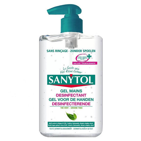 Gel igienizzante per le mani al tè verde, 250 ml, Sanytol