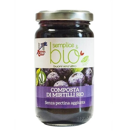 Confiture Eco de myrtilles sans pectine, 220 gr, La Finestra Cielo